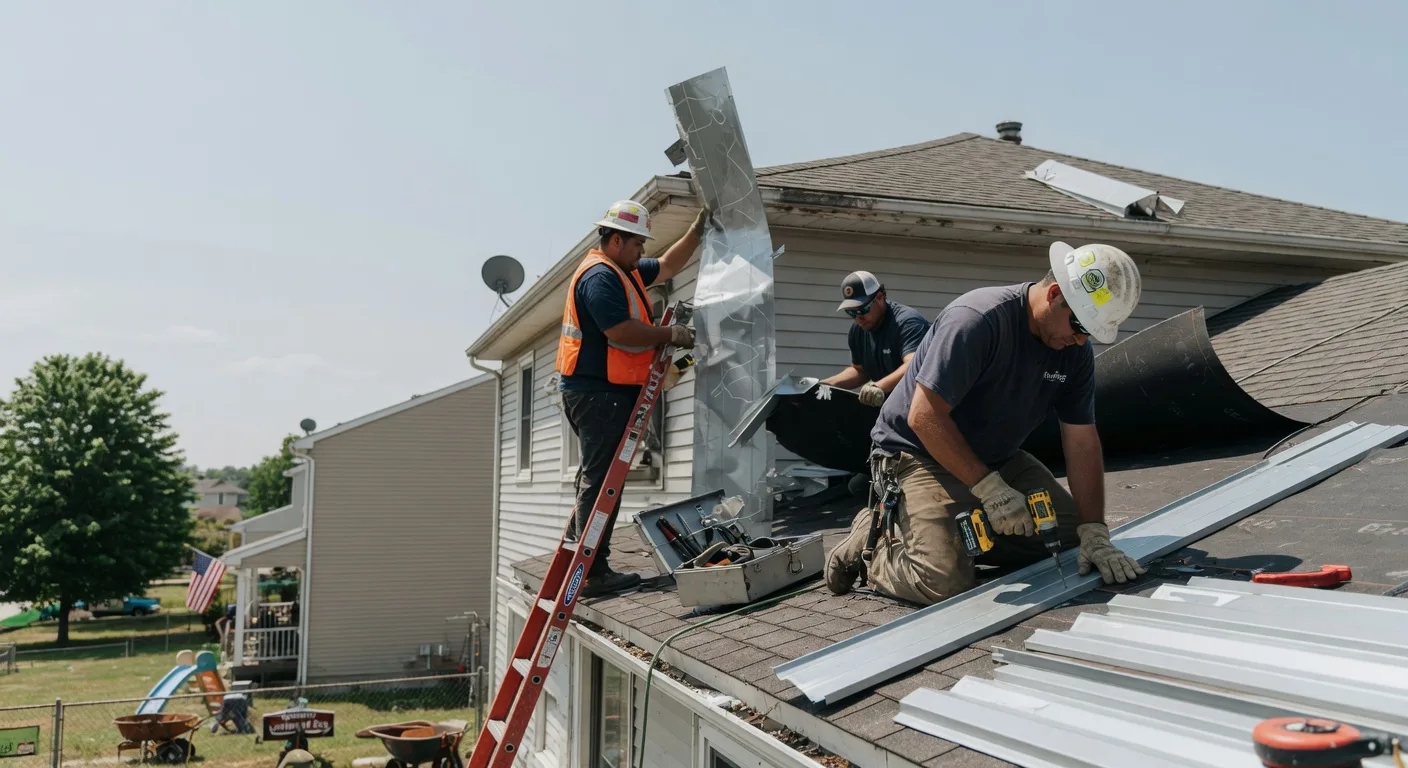 Storm Damage Metal Roof Repair in Saint Paul, IA